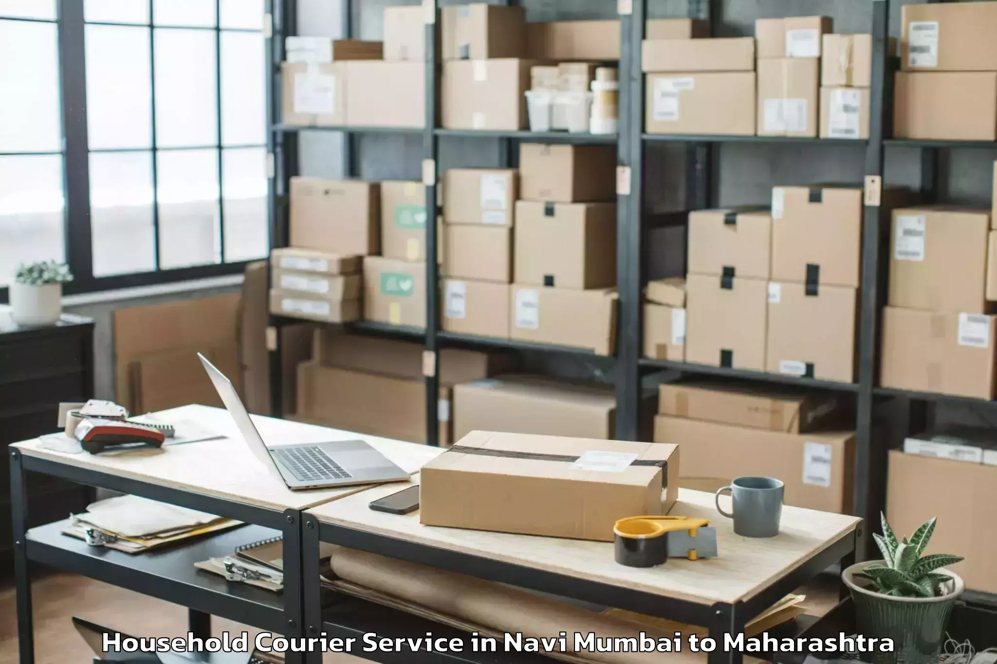 Trusted Navi Mumbai to Ballalpur Household Courier